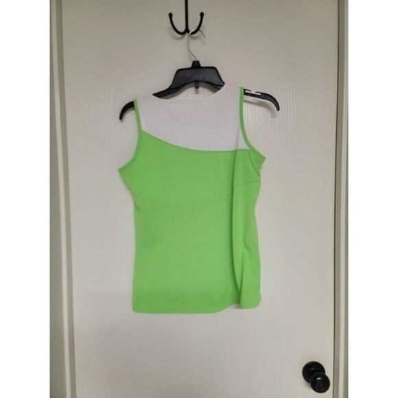 ~ womens green and white bolle tank top - Picture 2 of 3